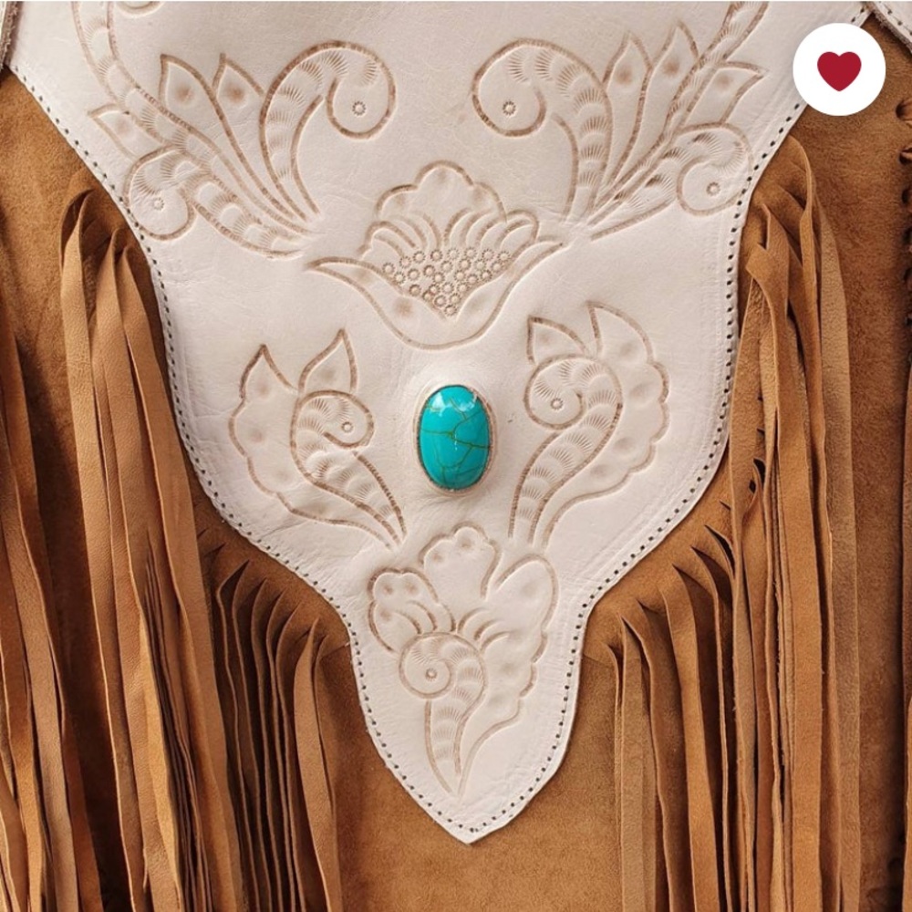 Bohemian boho leather fringe crossover purse bag - Picture 7 of 9